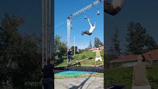 Insane Teeterboard Flip Goes Wrong #TeeterboardFail #StuntGoneWrong #ExtremeSports #YesEpicYes