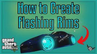 GTA 5 Online - How to use magic slot: Create Flashing Rims From Scratch Flashing Neon Wheels!