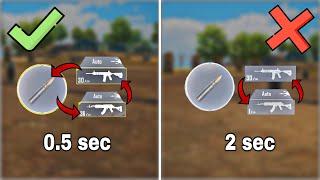 How to Switch Between Weapons Faster ️ #pubgmobile #bgmi #ruby__yt Best settings