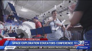 Retired astronaut applauds teachers during space exploration conference | CW39 Houston