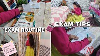 EXAM ROUTINE+LAST MINUTE EXAM TIPS/How to Get Best Grades In Exams#studyroutine #studyvlog #exam