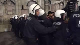 Polizeigroßeinsatz bei Pro-Palästina Demo in Wien