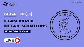 KPTCL EE (JE) Exam paper Detail Solutions By ACE Experts | ACE Online Live