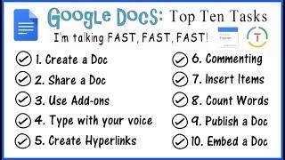 Google Docs Tutorial: Top 10 Tasks