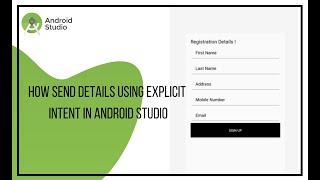 how send form data from one activity to another activity using intent in android studio