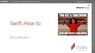 ITVDN - Swift Table View.Динамические и статические таблицы