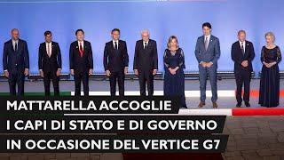 Presentazione dei capi di Stato e di Governo al Presidente Mattarella in occasione del G7