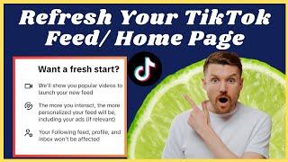 How to  change tiktok content preferencel How to reset tiktok home page for your page