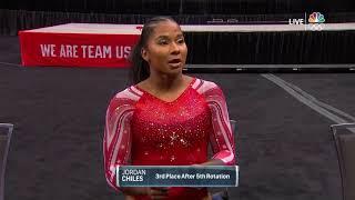 Jordan Chiles Has A Rock Solid Performance On Uneven Bars