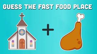 Guess The Emoji | Guess The Fast Food Place by Emoji | Food Quiz