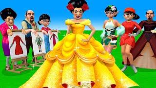 Scary Teacher 3D vs Squid Game Paint Princess Dress Nice or Error Dressing Room 5 Times Challenge