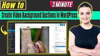 How to Create Video Background Sections In WordPress 2024