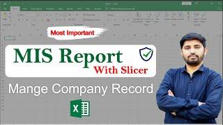 How to Create MIS Report in Excel? | Slicer in Excel |