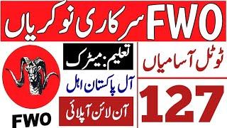 Frontier Works Organization (FWO) new jobs 2024 || Today all jobs update