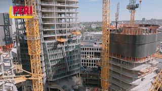 FORMWORK | SCAFFOLDING | FOUR Frankfurt - four high-rise buildings at the same time.