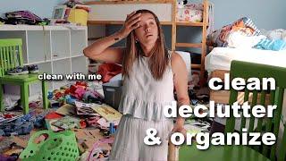 DEEP CLEAN AND ORGANIZE MY KIDS ROOM | Clean, declutter & organize my kid's room | all day cleaning