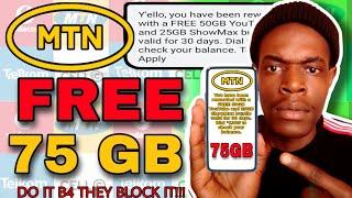 How to get FREE 75 GB from MTN #mtn #freedata #datatrick
