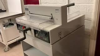 Used Morgana EBA 435E Electric Guillotine Cutter With Automatic Clamp