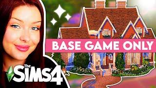 Building a House Using Only BASE GAME in The Sims 4 // How to Build a House in The Sims 4 NO CC