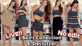 Skirts Collection & Declutter! LIVE! No Edit Video