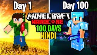 I Survived 100 Days in HARDCORE MINECRAFT WORLD (Hindi)