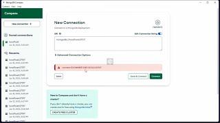 Connect ECONNREFUSED 127.0.0.1:27017 in Mongodb Compass