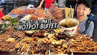 $1 Breakfast Noodles! The MOST ULTIMATE Hotpot Buffet & NIGHT MARKET Tour in Taiwan