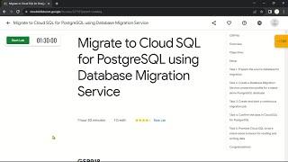 Migrate to Cloud SQL for PostgreSQL using Database Migration Service | GSP918 | Solution