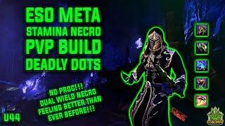 ESO STAMINA NECROMANCER PvP Build U44 l Dots and Defile Shred l 1vX, 2vX, 3vX, BG's