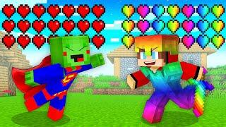 Mikey SUPERMAN vs JJ RAINBOW Armor Survival Battle in Minecraft - Maizen