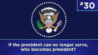 Q30: If the president can no longer serve, who becomes president?