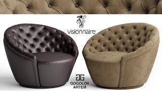 №40. Chair modeling "Agon Visionnaire" Autodesk 3ds Max.