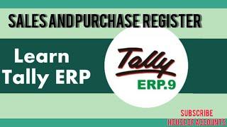 Sales and purchase register in tally ERP 9 & prime