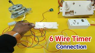 6 wire timer connection in hindi.