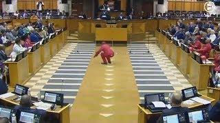 Julius Malema leads with the vosho as EFF MPs are sworn in