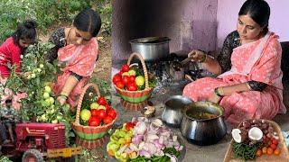 Village Style Tomato Recipe|Village Style Maskai|Soil for Arecanut Plants|Family Traditional Life