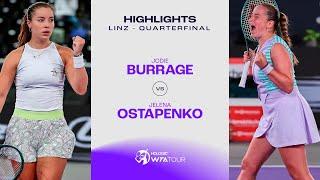 Jelena Ostapenko vs. Jodie Burrage | 2024 Linz Quarterfinal | WTA Match Highlights