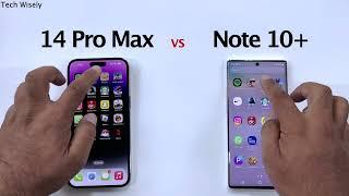 iPhone 14 Pro Max vs SAMSUNG Note 10+  SPEED TEST