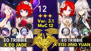 E0 Tribbie x Jade & Jing Yuan | Memory of Chaos Floor 12 3 Stars | Honkai: Star Rail 3.1