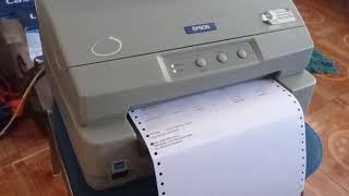Cetak kertas continous form 3 ply menggunakan printer EPSON PLQ-20