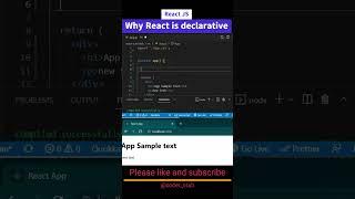 Why react is declarative #shorts