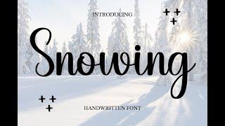 Snowing Font | Font | Free Font | Script Fonts | Font Bundle