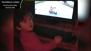 Gwen plays Trackmania (4 years old)