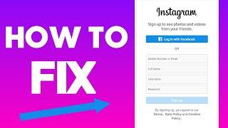 How to Fix Instagram Sign Up Error - Create Account Error