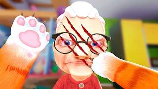 TORTURING Granny with Cat Claws - I Am Cat VR