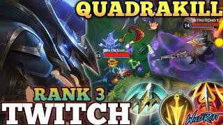 TWITCH OP KILLING MACHINE MVP BUILD + QUADRA! - TOP 3 GLOBAL TWITCH BY zBTNz TCHO TW Lo - WILD RIFT