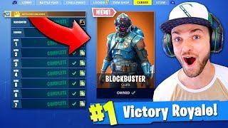 NEW *SECRET* BLOCKBUSTER SKIN GAMEPLAY - Fortnite: Battle Royale! (The Visitor)