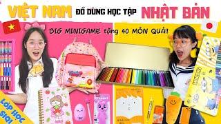 ĐỒ DÙNG HỌC TẬP VIỆT NAM vs NHẬT BẢN Tặng 40 quà NĂM HỌC MAY MẮN từ Big minigame wow!!