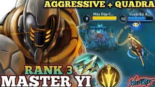 MASTER YI AGGRESSIVE MVP PLAY! HYPER CARRY BUILD- TOP 3 GLOBAL MASTER YI BY Tuyệt Kỹ Alpha-WILD RIFT