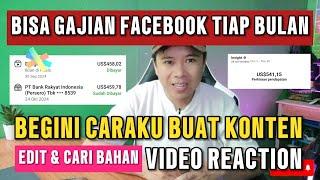 GAJI FB MASUK TIAP BULAN‼️GINI CARAKU EDIT VIDEO REACTION KONTEN FACEBOOK PRO‼️SILAHKAN TIRU️